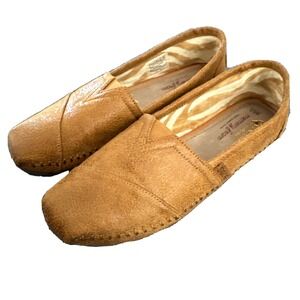 Bobs by Skechers Memory Foam Women's 6.5 Tan Comfort Slip On Loafer Casual Shoes